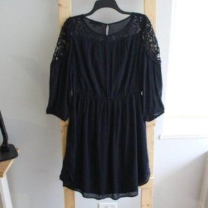 LOFT Crochet Dark Blue Dress